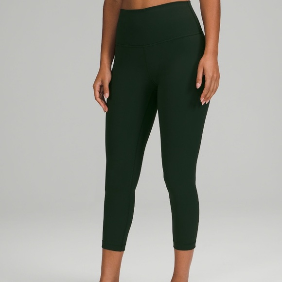 Wunder Under High-Rise Crop 23" rainforest green - Picture 2 of 6